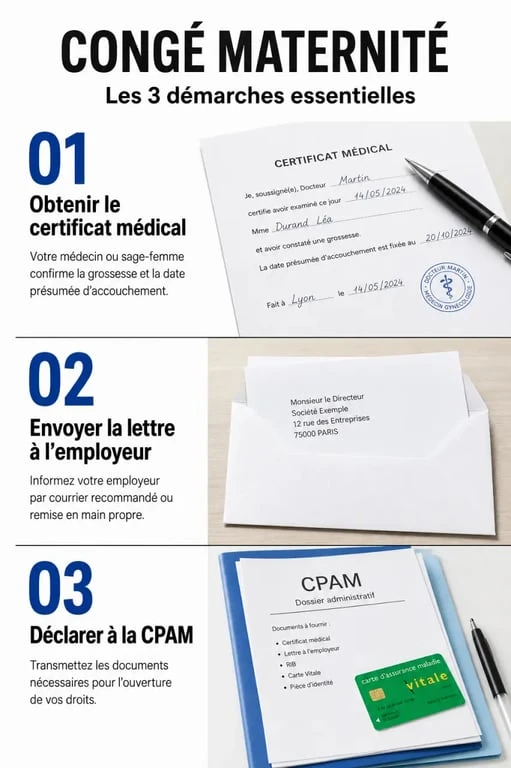 Étapes administratives et documents à fournir pour le congé maternité à l'employeur