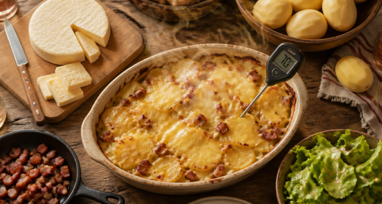 tartiflette enceinte avec thermomètre 70°C