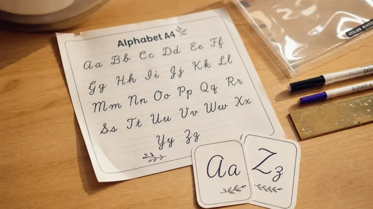 Alphabet imprimable : 4 styles d’écriture sur A4 pour tracer, afficher et plastifier Alphabet imprimable A4 : fiche d’écriture à tracer et plastifier