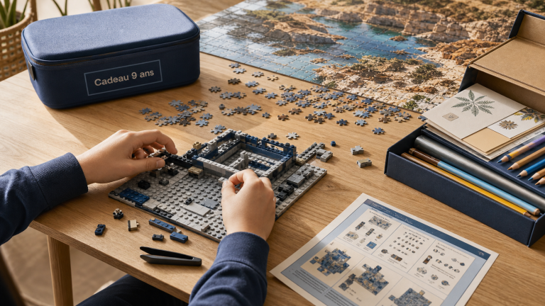Cadeau enfant 9 ans créatif : kit de construction en assemblage