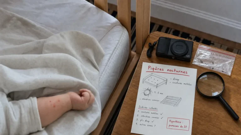 Punaise de lit bébé : boutons nocturnes sur le poignet
