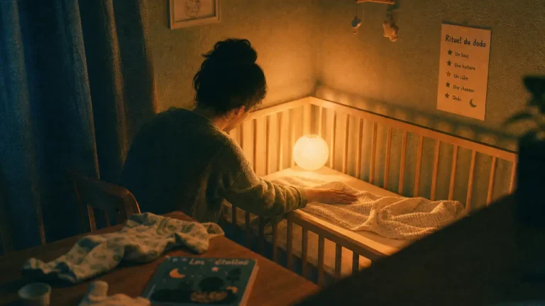 Sommeil enfant 2 ans : parent en rituel du dodo, veilleuse