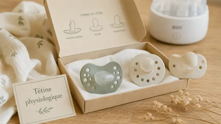 Tetine physiologique bebe : tétine asymétrique en silicone