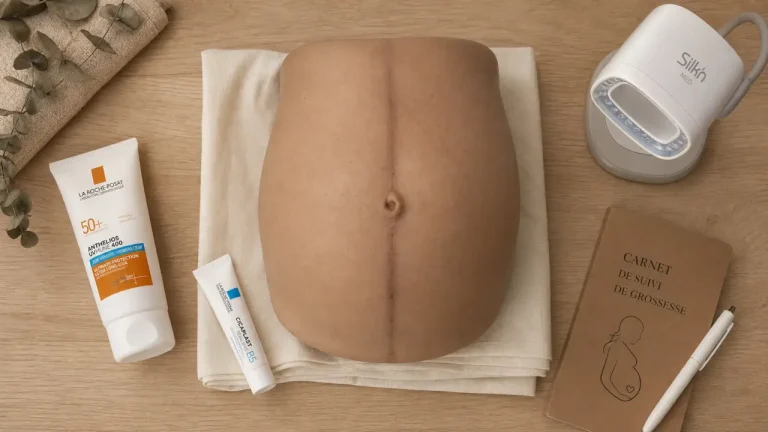 Trait de grossesse sur le ventre : linea nigra brune, fille ou garçon