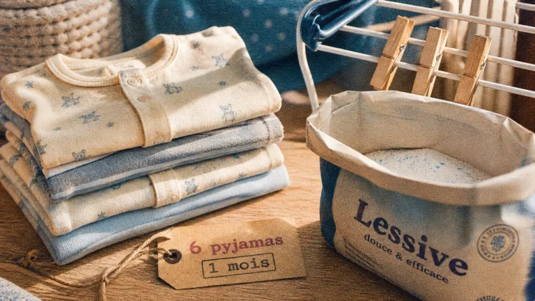 Combien de pyjamas en taille 1 mois prévoir ? 5 à 7 pièces selon la lessive, la saison et les petits accidents Combien de pyjama 1 mois : pile de pyjamas bébé taille 1 mois