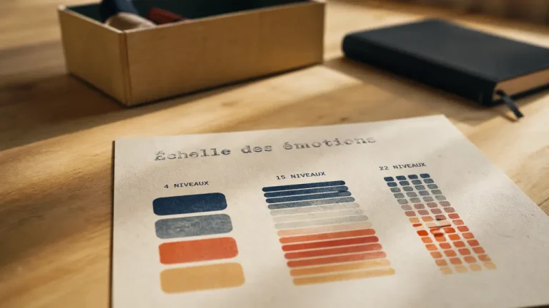 Échelle des émotions : 4, 15 ou 22 niveaux pour mieux se repérer echelle des emotions avec 4, 15 et 22 niveaux, couleurs risographie