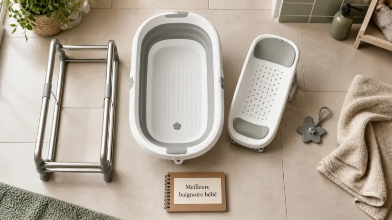 Choisir la meilleure baignoire bébé : sécurité, confort et gain de place Meilleure baignoire bébé pliable, antidérapante et compacte, pour sécurité et confort