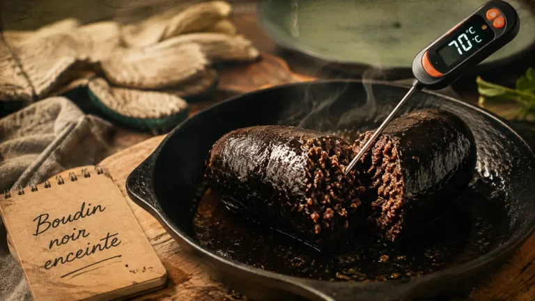 Boudin noir femme enceinte : recuit à cœur, bien chaud