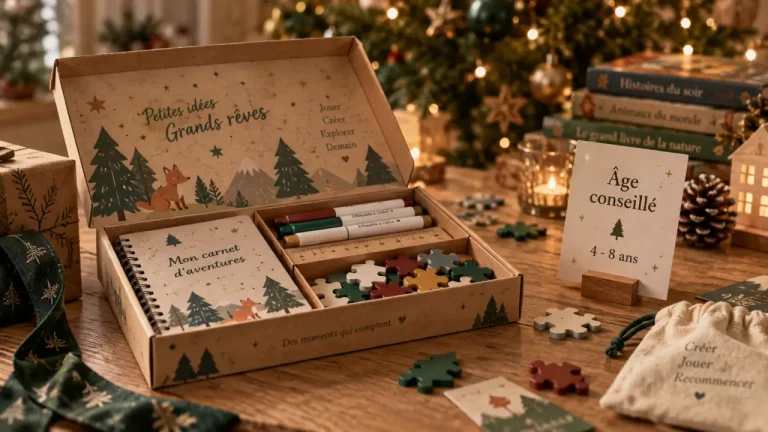Cadeau de Noël pour enfant : choisissez selon l’âge, les goûts et l’usage Cadeau noël enfant : coffret créatif ouvert, âge conseillé