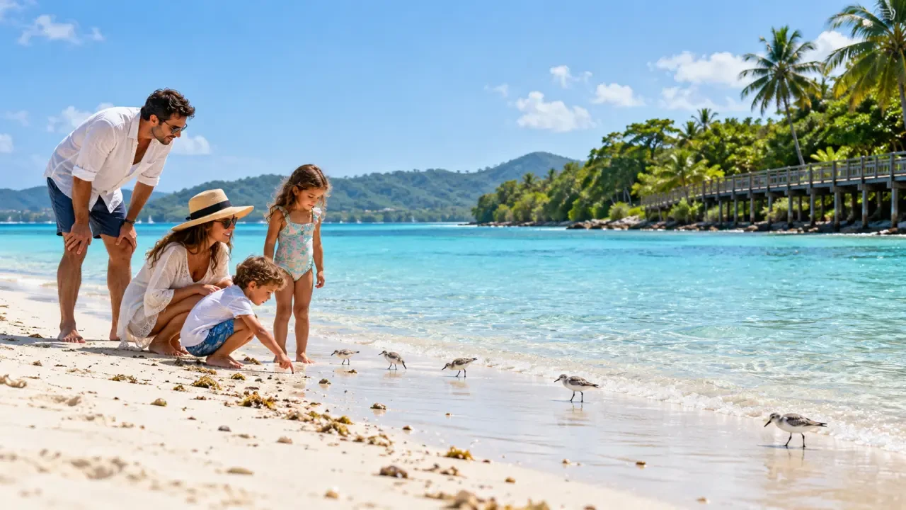 Activités famille Martinique aux Salines entre plage et observation de la nature