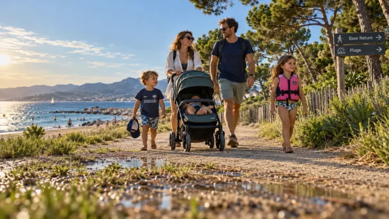 Fréjus en famille : quelles activités choisir entre plage, parcs et Estérel ? Fréjus activités famille à la Base Nature : plage et pins