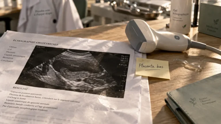 Placenta à l’échographie : où est-il, que signifie le compte-rendu, quand contrôler ? Placenta échographie : compte-rendu et image utérus au scanner
